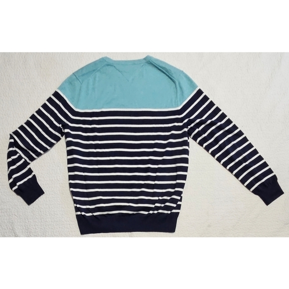 Tommy Hilfiger Mens Signature Coast Pullover V--Neck Sweater Navy XL - Picture 3 of 8